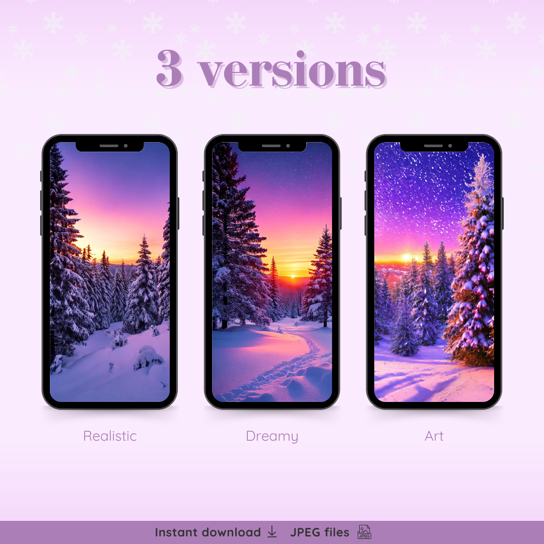 Christmas trees wallpapers bundle