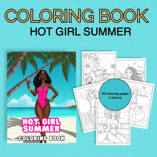 Hot Girl Summer coloring book | Printable digital book